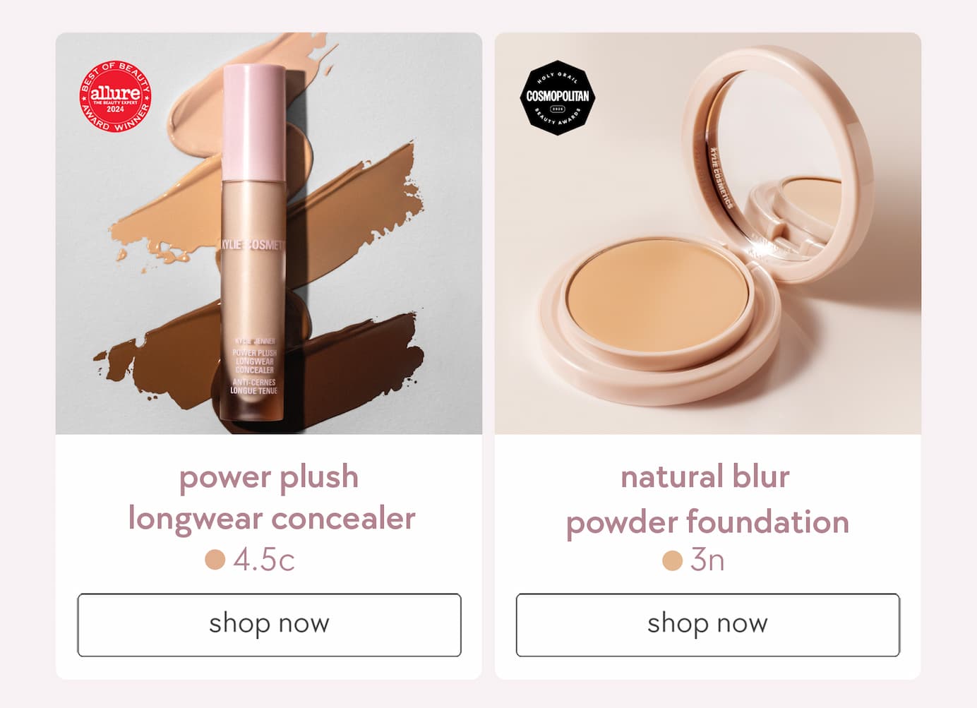 Kylie's Faves - Power Plush Longwear Concealer & Natural Blur Powder Foundation