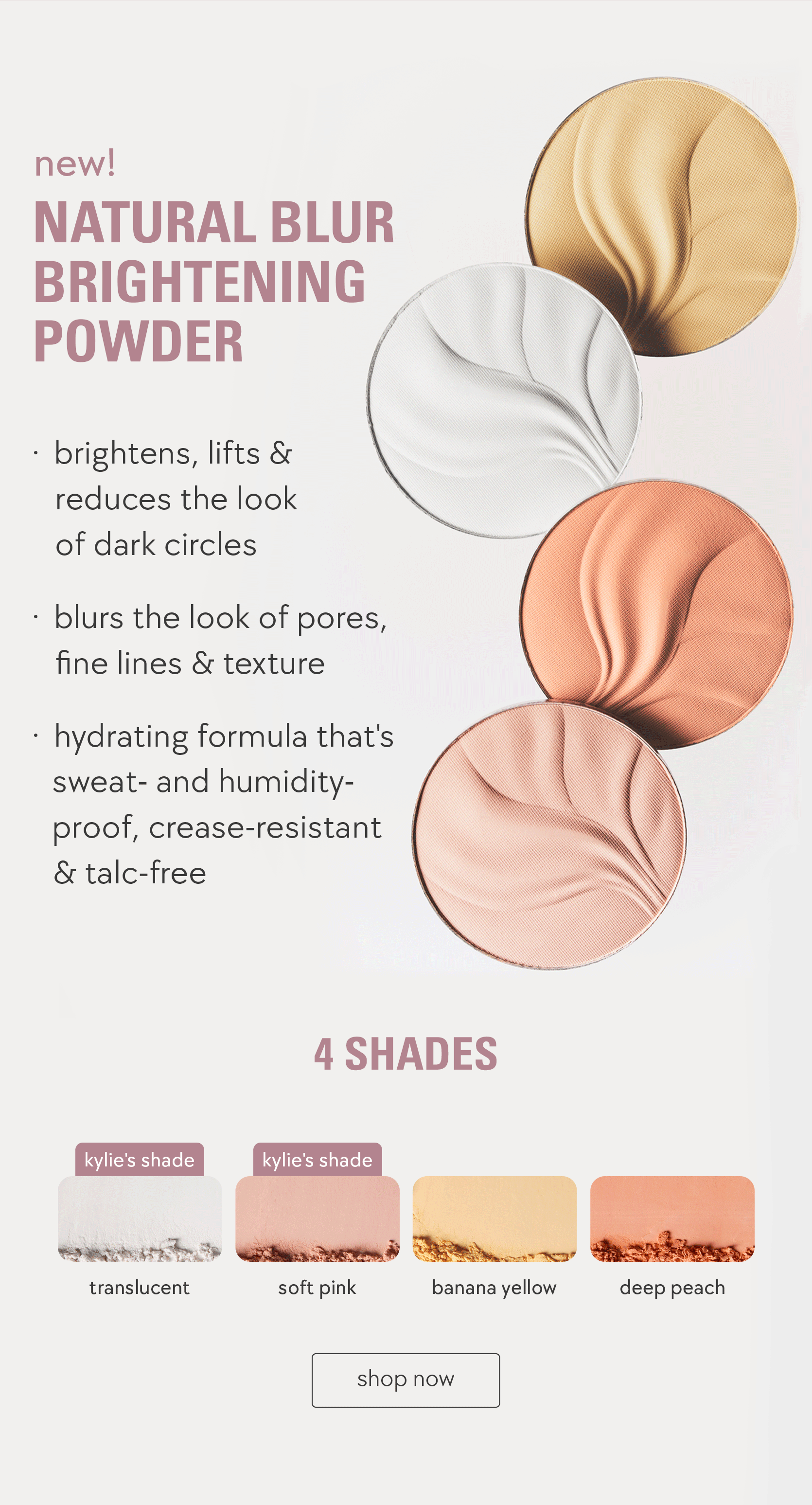 new! natural blur brightening powder