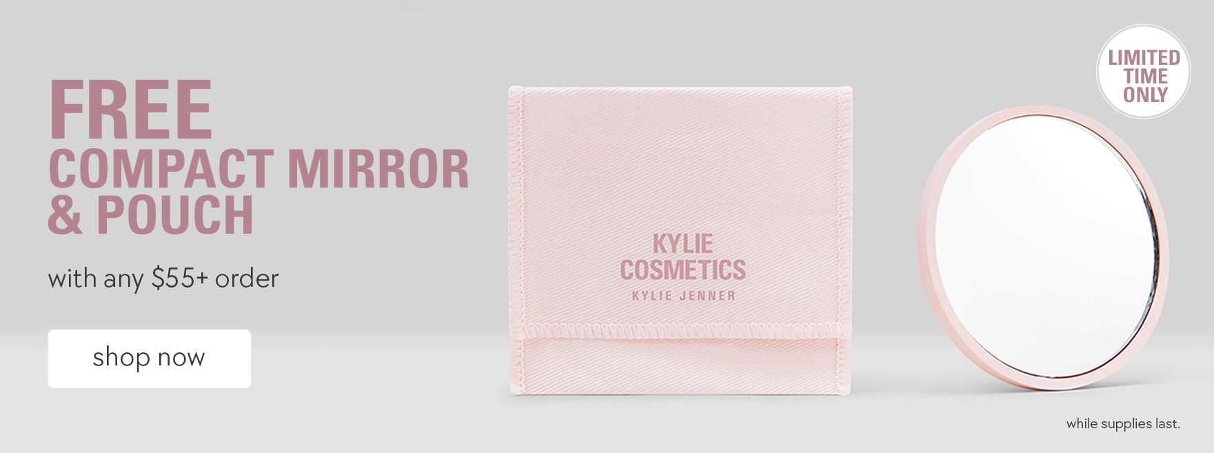 free compact mirror & pouch