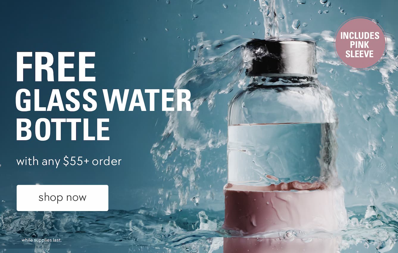 free glass water bottle