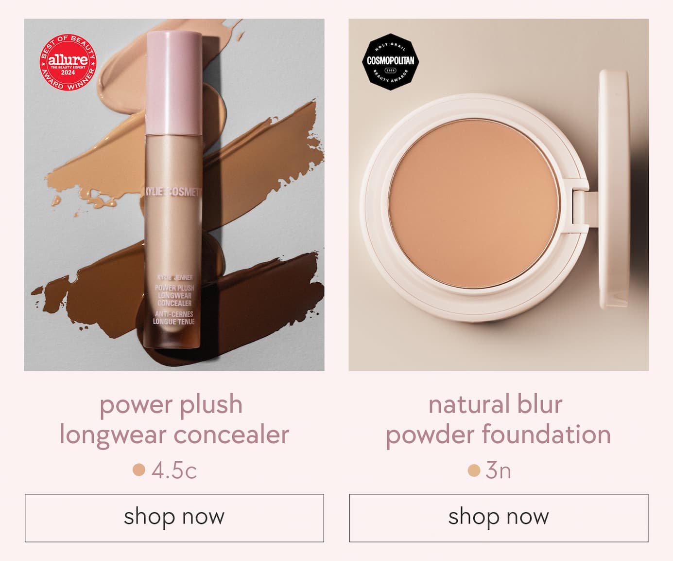 power plush longwear concealer + natural blur powder foundation
