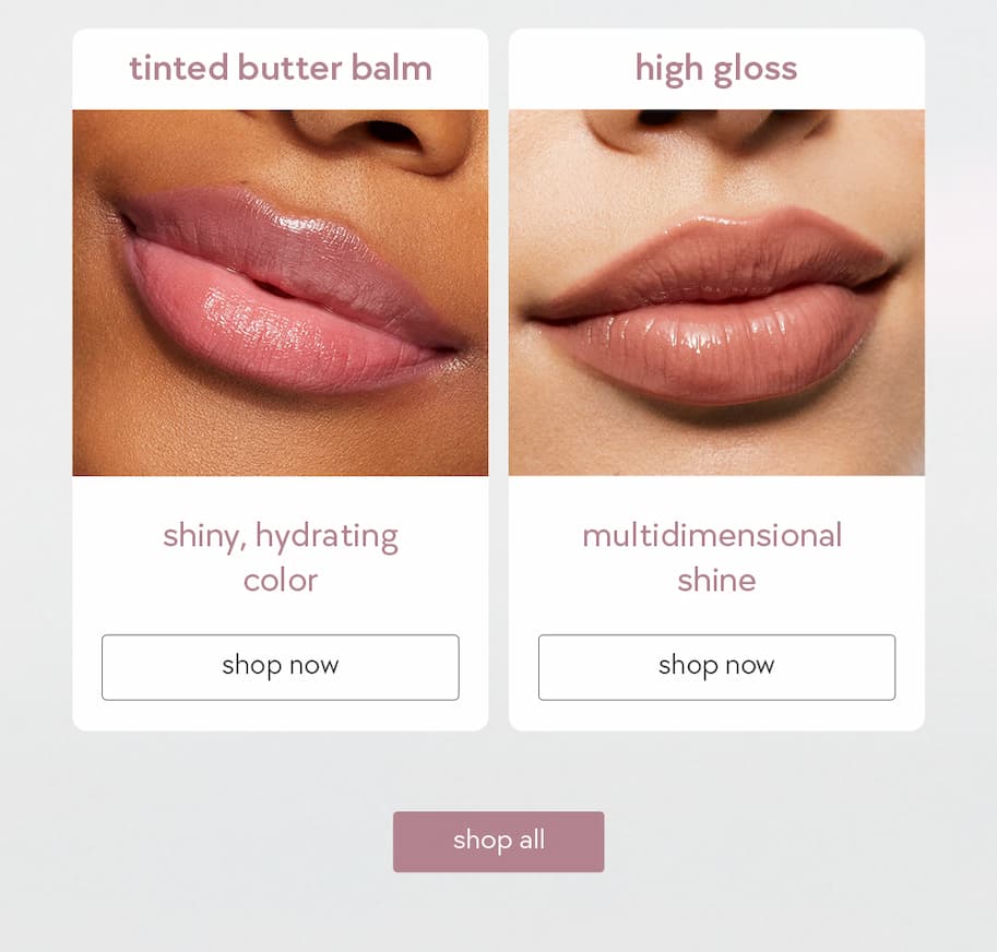 tinted butter balm & high gloss
