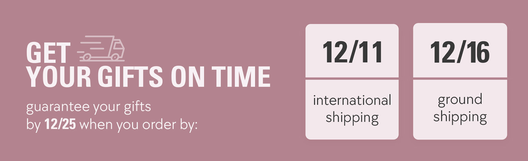 get your gifts on time