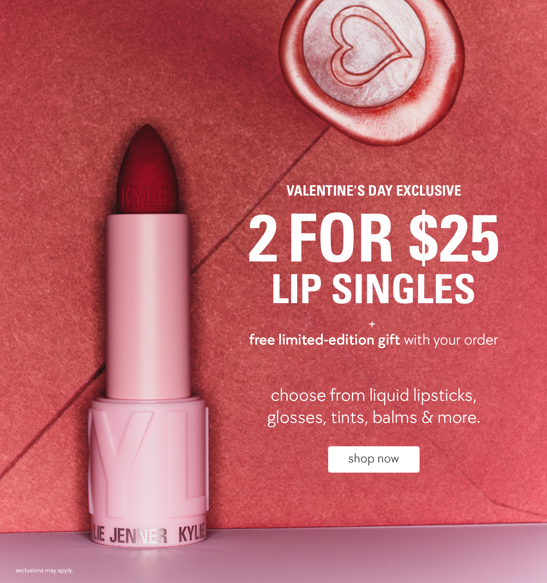 2 for $25 lip singles