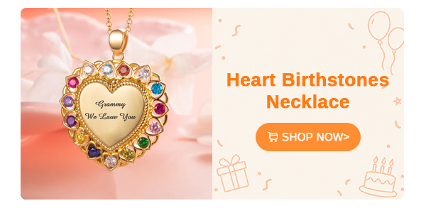 Heart Birthstones Necklace