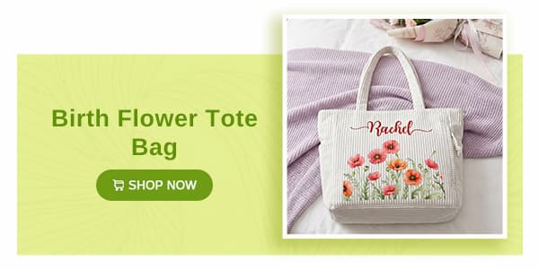 Birth Flower Tote Bag