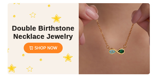 Double Birthstone Necklace Jewelry