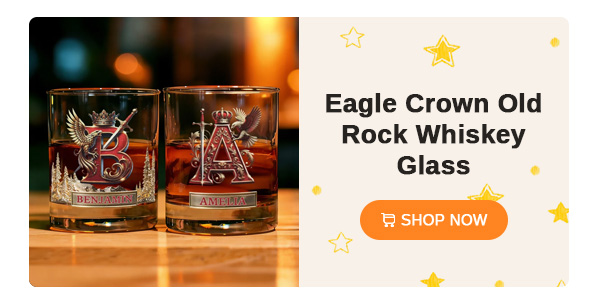 Eagle Crown Old Rock Whiskey Glass
