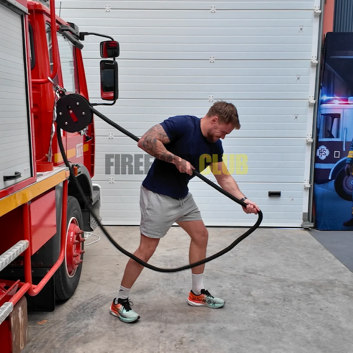 FIREFIGHT ROPE, corde d'entraînement pompier avec sangle de fixation universelle
