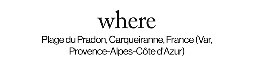 where - Plage du Pradon, Carqueiranne, France (Var, Provence-Alpes-Côte d'Azur)
