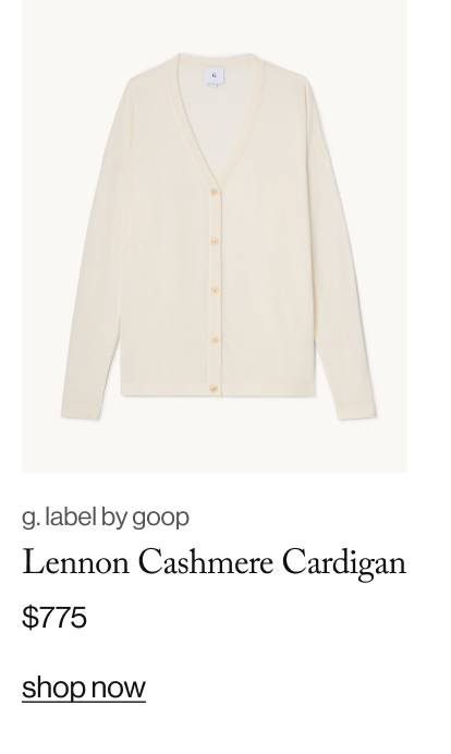 g. label by goop Lennon Cashmere Cardigan, $775