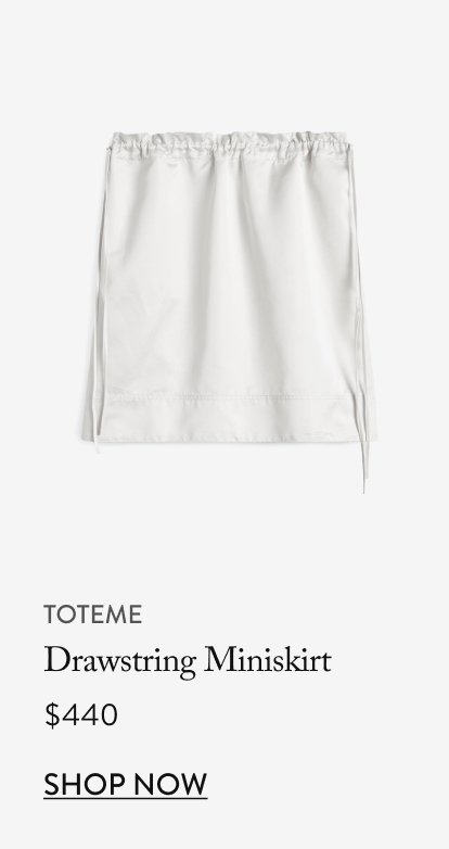 toteme Drawstring Miniskirt, $440