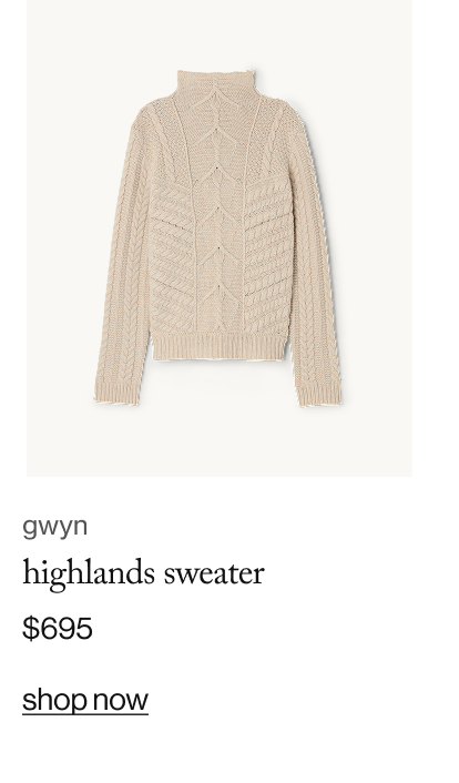 gwyn highlands sweater - $695