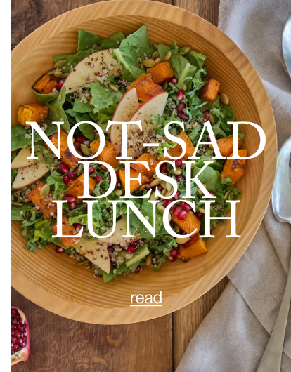 not-sad desk lunch