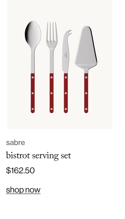sabre bistrot serving set, $162.50