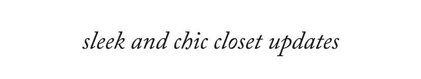 sleek and chic closet updates