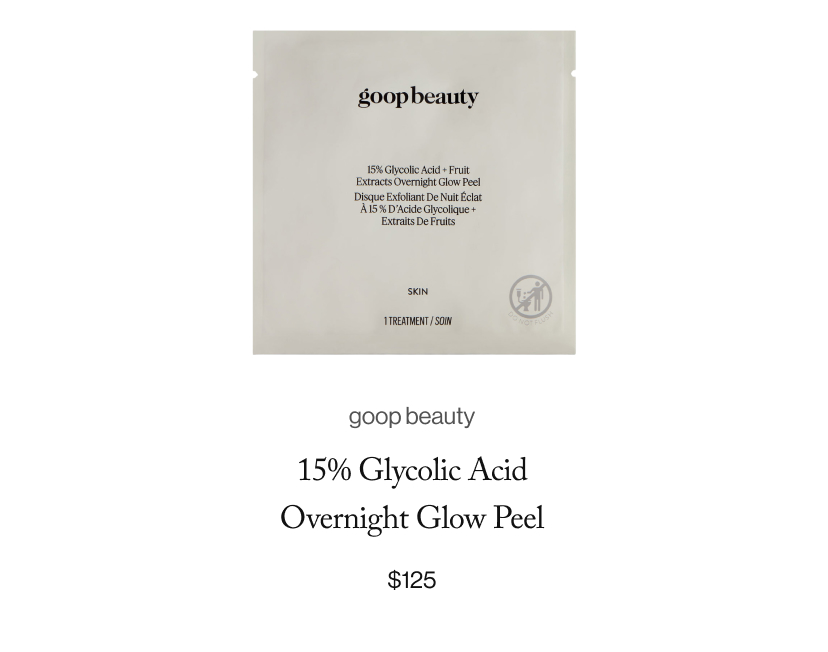 15% Glycolic Acid Overnight Glow Peel, $125