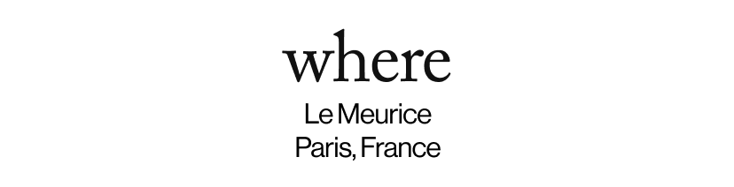 where - Le Meurice Paris, France