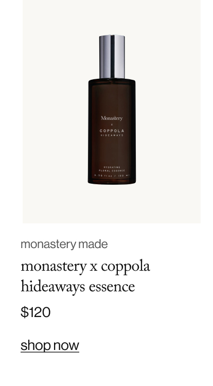 monastery made monastery x coppola hideaways essence, $120