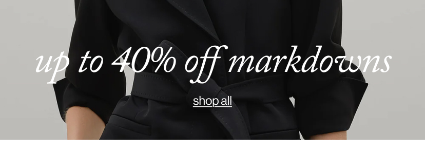 up to 40% off markdowns