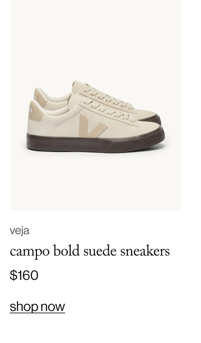 veja campo bold suede sneakers, $160
