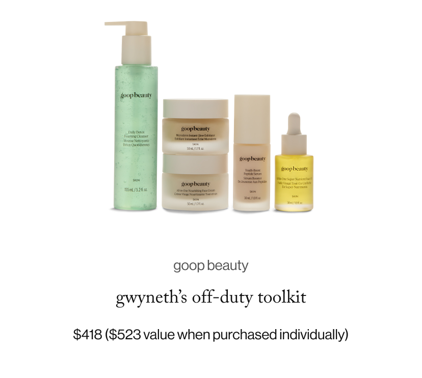gwyneth’s off-duty toolkit, $418