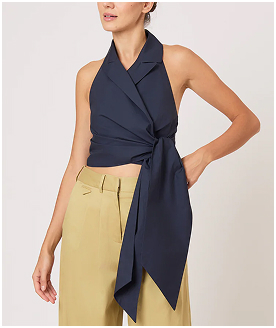 Rosie Assoulin Wrapped Up Halter Top
