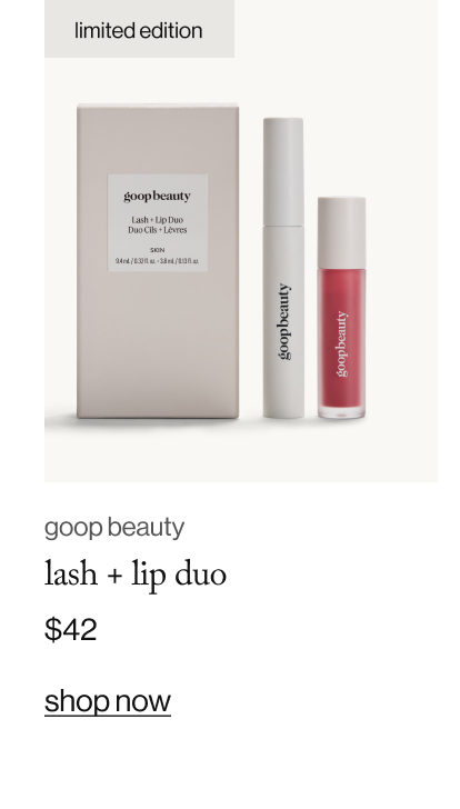 goop beauty lash and lip duo, $42