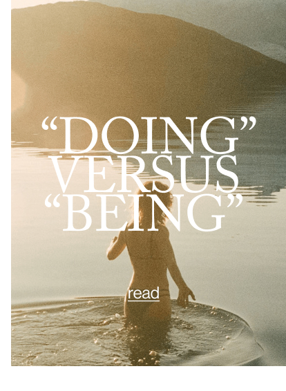 Doing Versus Being