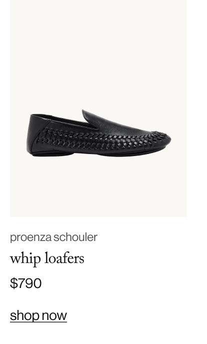 whip loafers, $790