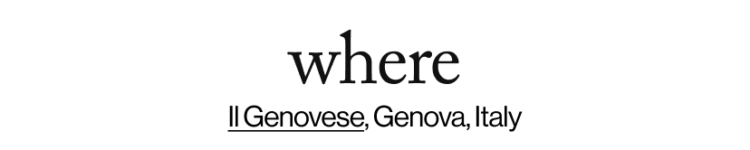 where -  Il Genovese, Genova, Italy