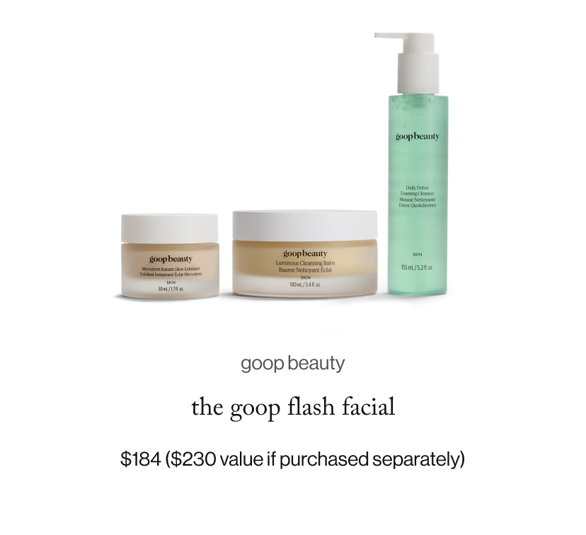 the goop flash facial, $184