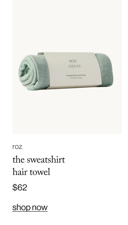 roz the sweatshirt hair towel