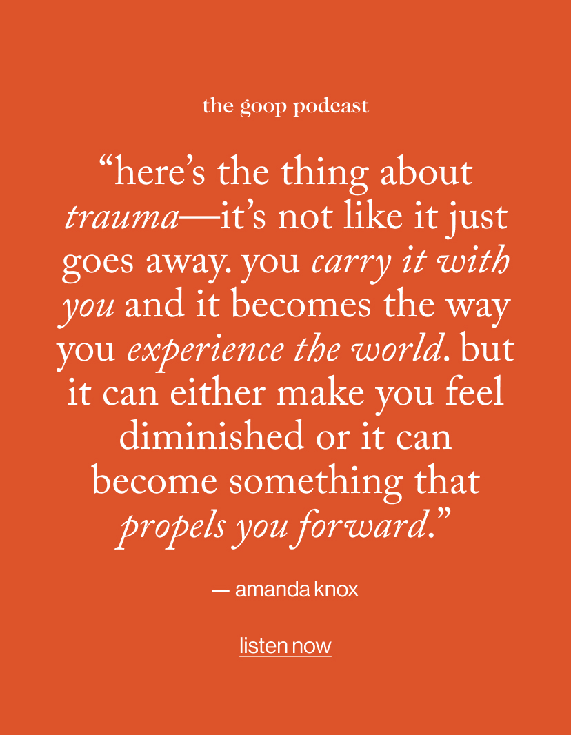 “here’s the thing about trauma—it’s not like it just goes away. You carry it with you and it becomes the way you experience the world. But it can either make you feel diminished or it can become something that propels you forward.”