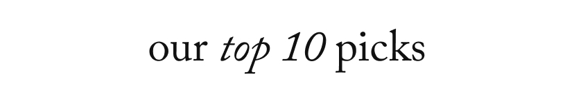 our top 10 picks