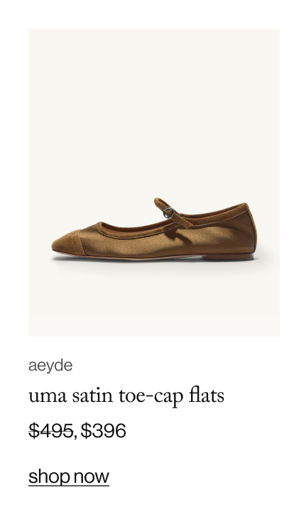 Uma Satin Toe-Cap Flats