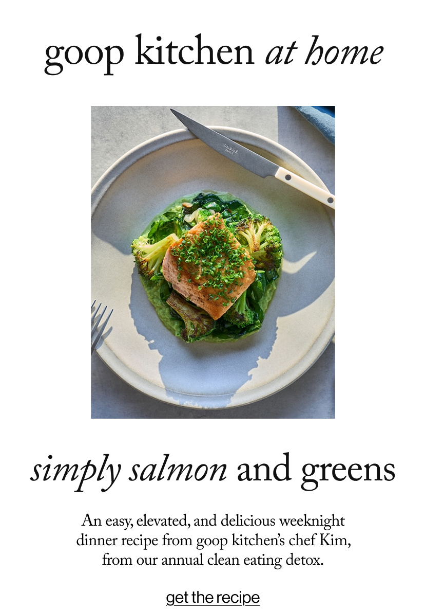 goop kitchen at home: Simply Salmon and Greens
