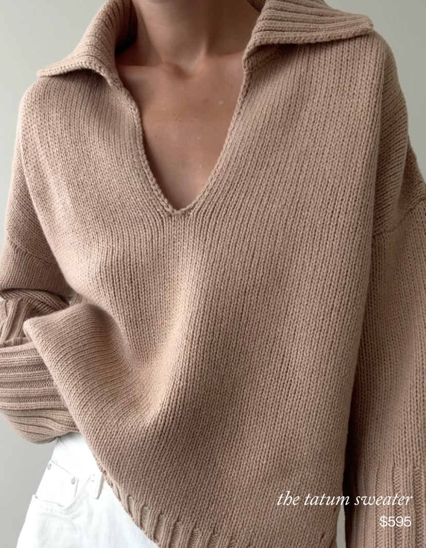 tatum sweater, $595