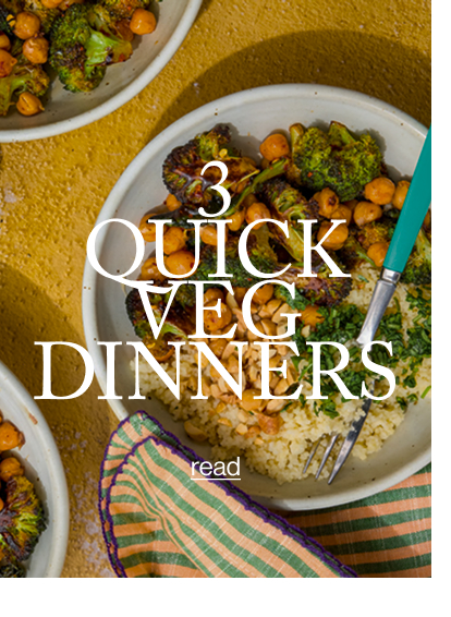 3 QUICK VEG DINNERS