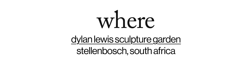 where - dylan lewis sculpture garden stellenbosch, south africa