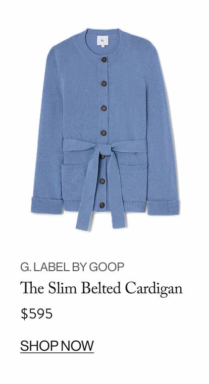 G. Label by goop - The Slim Belted Cardigan, $595