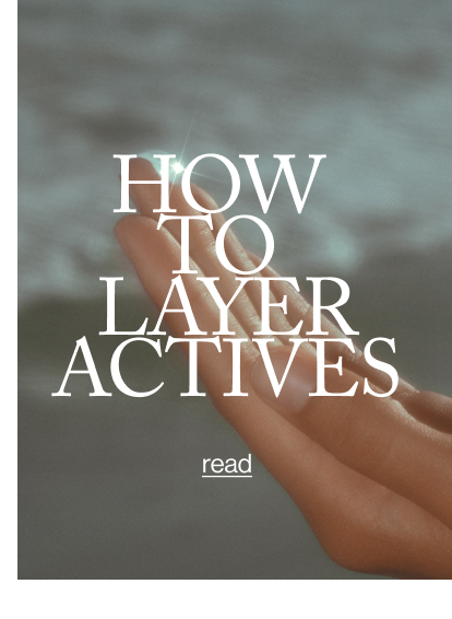 HOW  TO  LAYER ACTIVES