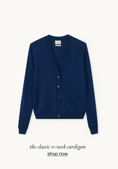 the classic v-neck cardigan