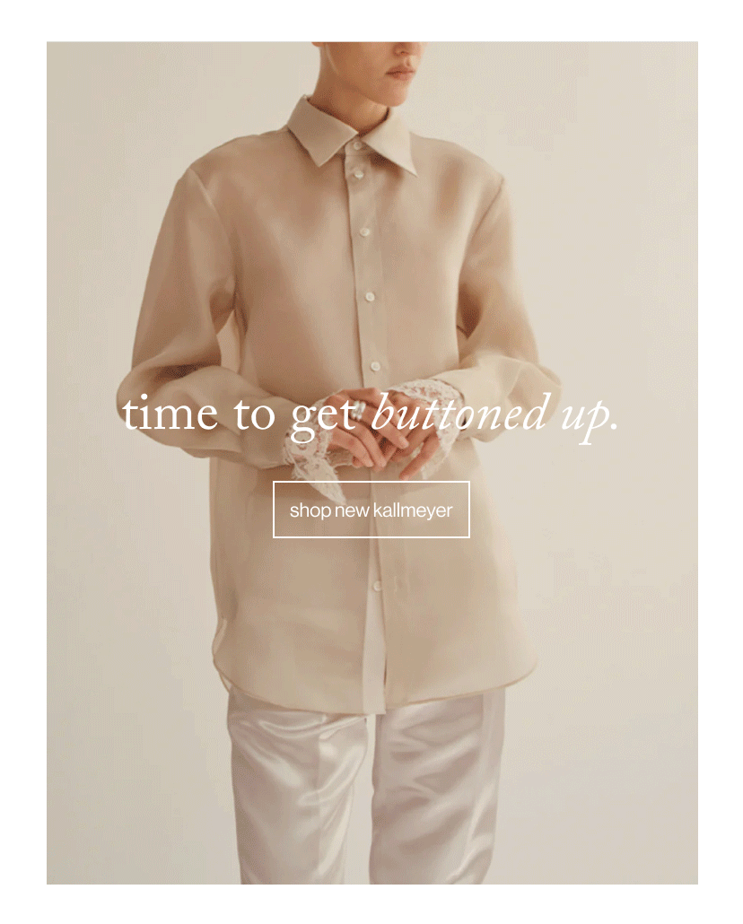 an image of a woman in a beige shirt and white pants