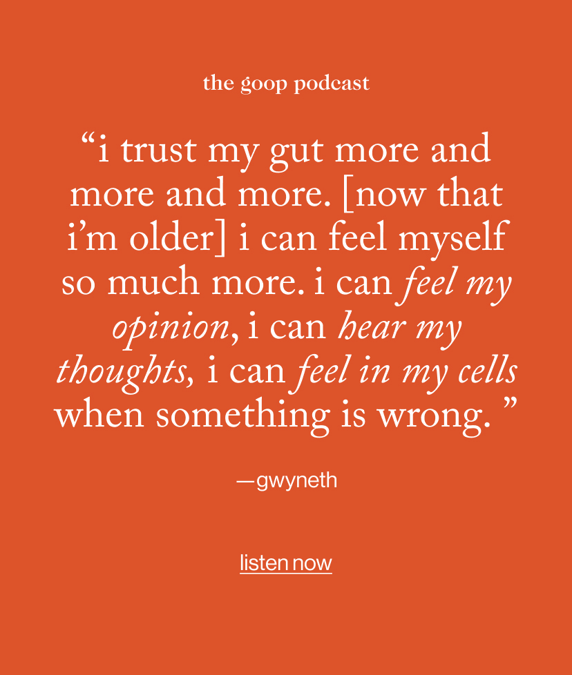“ i trust my gut more and more and more. [now that i’m older] i can feel myself so much more. i can feel my opinion, i can hear my thoughts, i can feel in my cells when something is wrong.&nbsp;”
