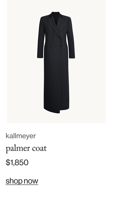 kallmeyer palmer coat, $1,850