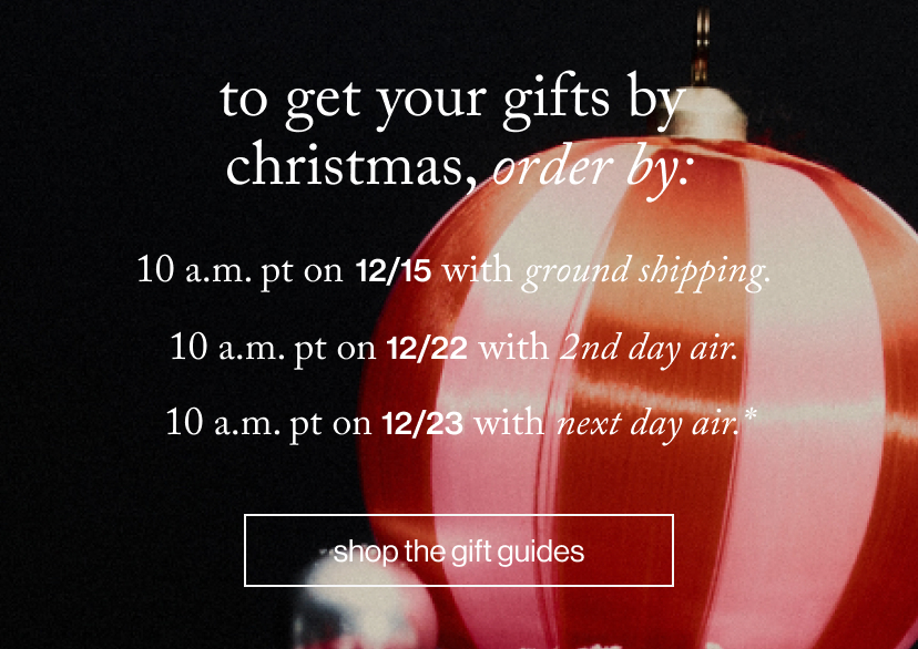 shipping cutoffs for christmas