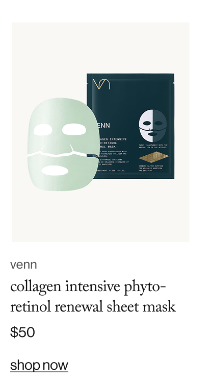 venn collagen intensive phyto-retinol renewal sheet mask