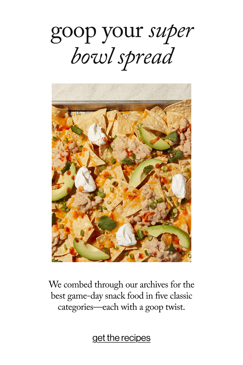 goop your super bowl spread