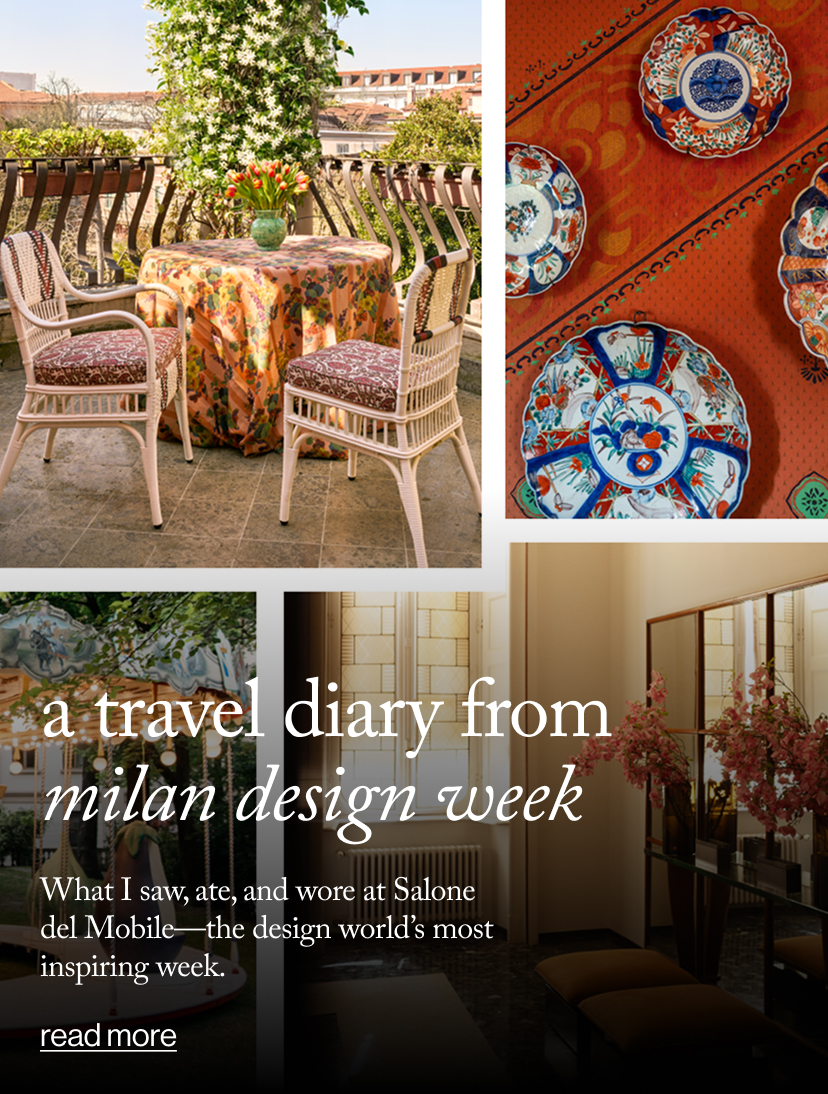 a travel diary from milan design week